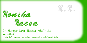 monika nacsa business card
